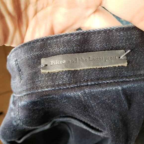 Anthropologie Pilcro and the Letterpress Wide Leg Retro Dark Wash Jeans Size 28 - Picture 3 of 7